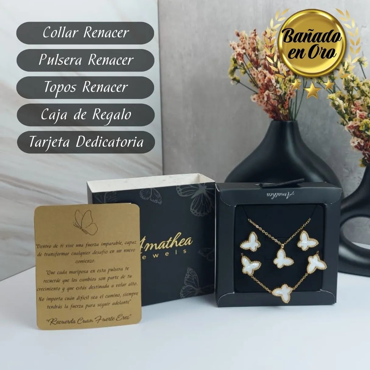 🔥NUEVO🔥 Set Renacer - (Collar + Pulsera + Topos) 🦋