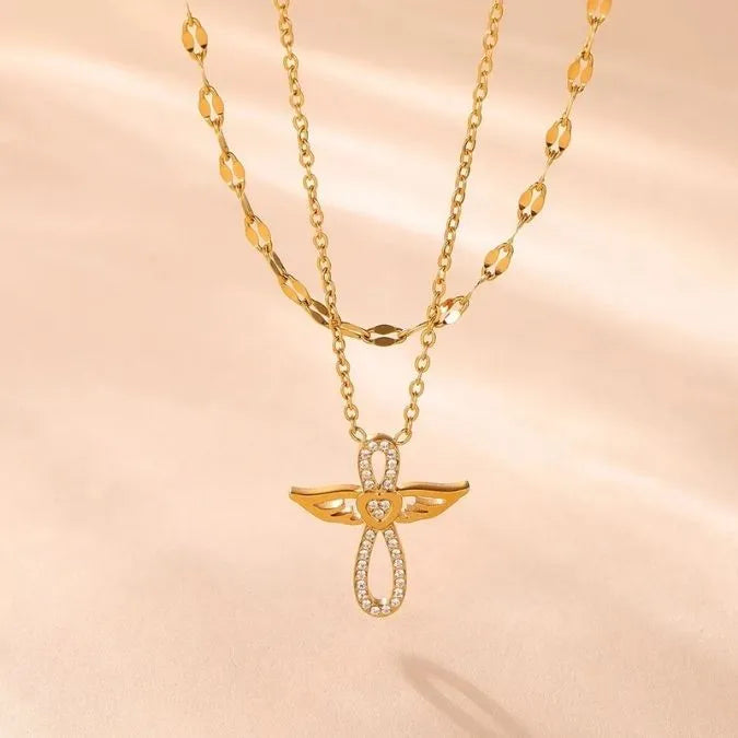 Collar Doble Amor Infinito Dorado