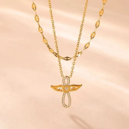 Collar Doble Amor Infinito Dorado