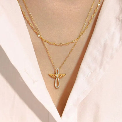Collar Doble Amor Infinito Dorado