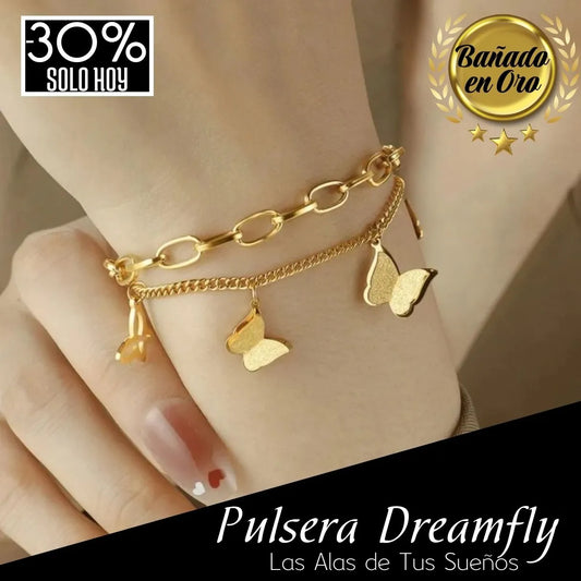 🔥Ultimas🔥 Pulsera Dreamfly - Bañado en Oro 18K